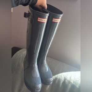 Hunter Women's Gray Winter & Rain Boots